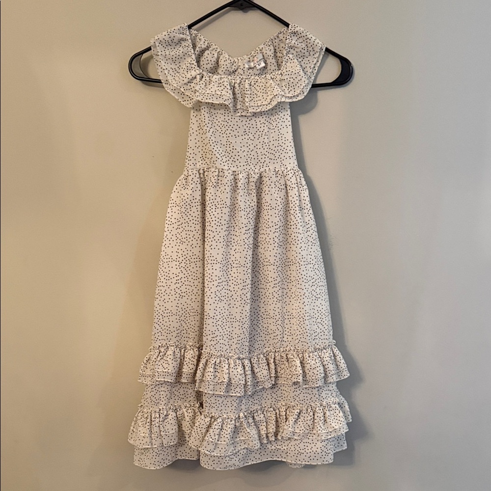 Charming Cream Ruffle Dress - Picture 2 of 7